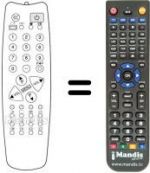 Télécommande équivalente SCHNEIDER STV3766 (ver. 2)